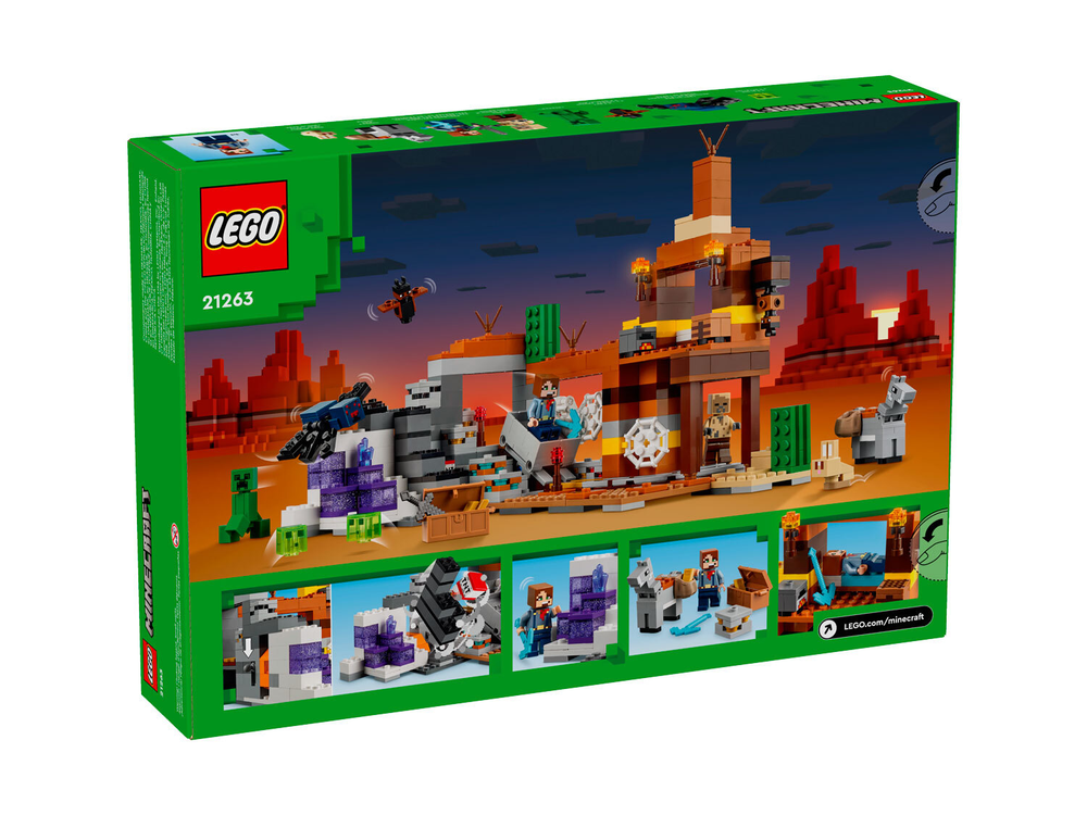 LEGO Minecraft 21263 «Шахта в Пустоши» — ресурсы, руды и моб-битвы