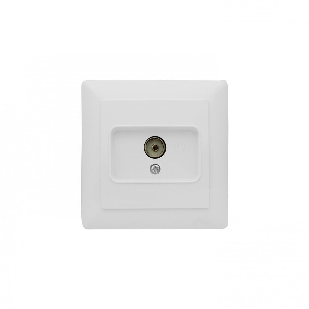 Розетка 1-местная белая ТВ концевая  Profitec Оптима Е07Р 0111 014
