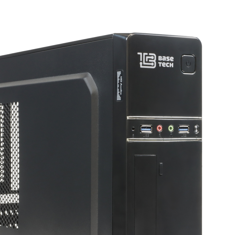 Корпус BaseTech SL-01, БП:400W, mATX, чёрный, 2xUSB3 (BT-SL01B-400W)