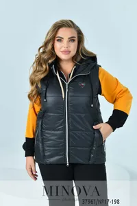 Костюм 17-198-черный-горчица Minova
