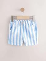 Шорты льняные для мальчика Next AG3-808, Белый, Голубой