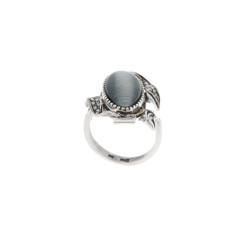 "Виньетка"  кольцо в серебряном покрытии из коллекции "Самоцветы" от Jenavi