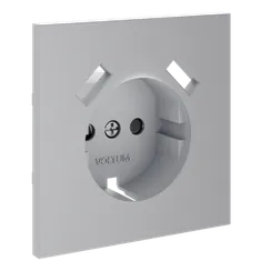 Накладка для розетки с заземлением и защитными шторками, с USB A+A, S70 (серый)