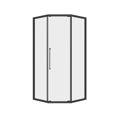 Душевой уголок RGW Passage PA-86B 38088600-14N 100x100 стекло прозрачное/профиль черный матовый
