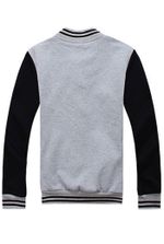 Бомбер серый с черным фото спина