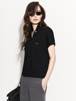 Черное поло Т-кроя