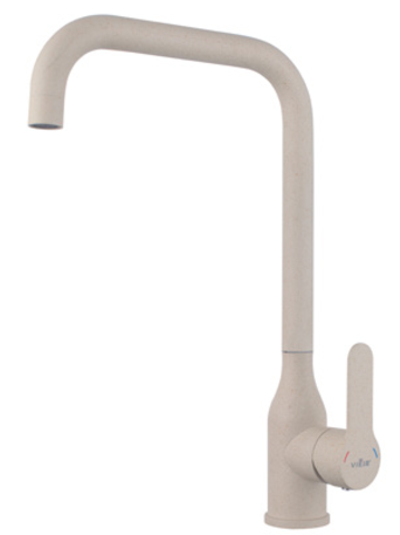 15030-B Смеситель од. для кухни выс. (НЕРЖ. СВЕТ. БЕЖ.) ViEiR (10/1шт)