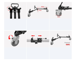 E-IMAGE EI-7004C Universal Dolly Тележка для видеоштатива на колесах