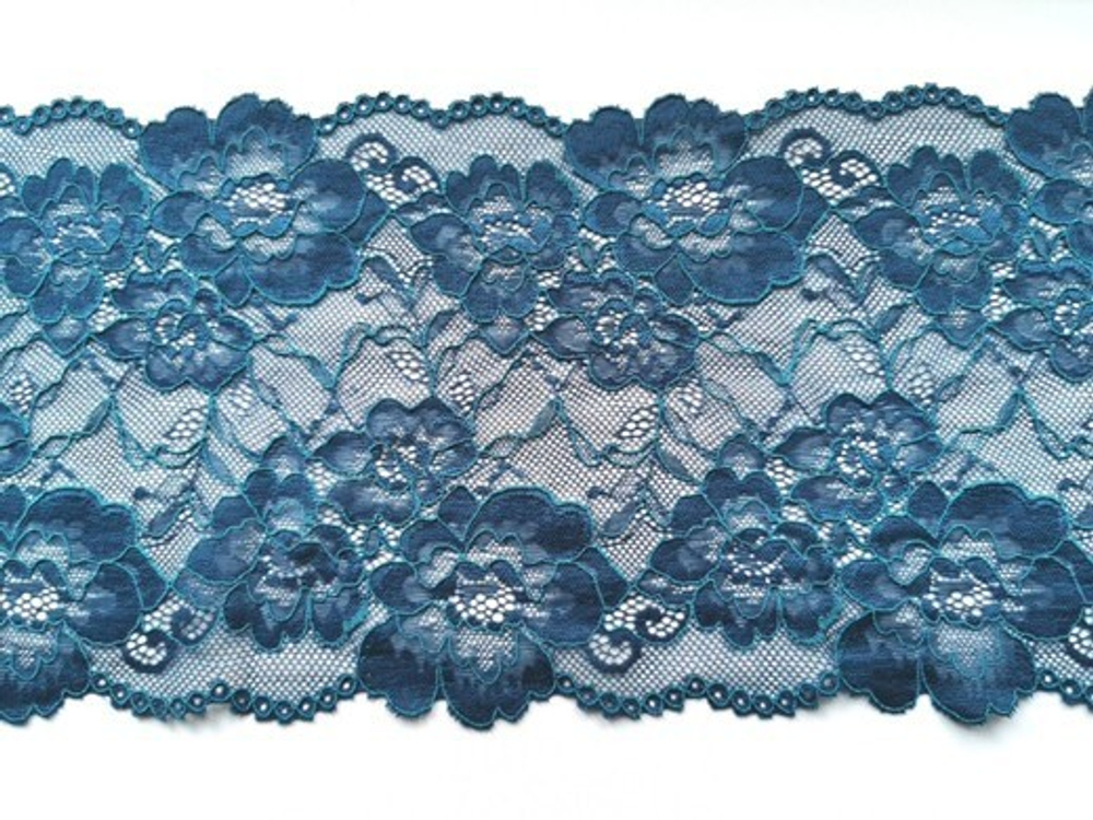 Эластичное кружево, ОПТ, океан, 18 см (Артикул: EK-1001), м