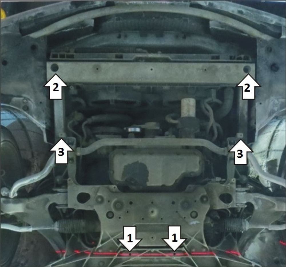 Защита картера Двигателя. 2 мм, Сталь. для Infiniti M 56S 2010-2014 MOTODOR.08005