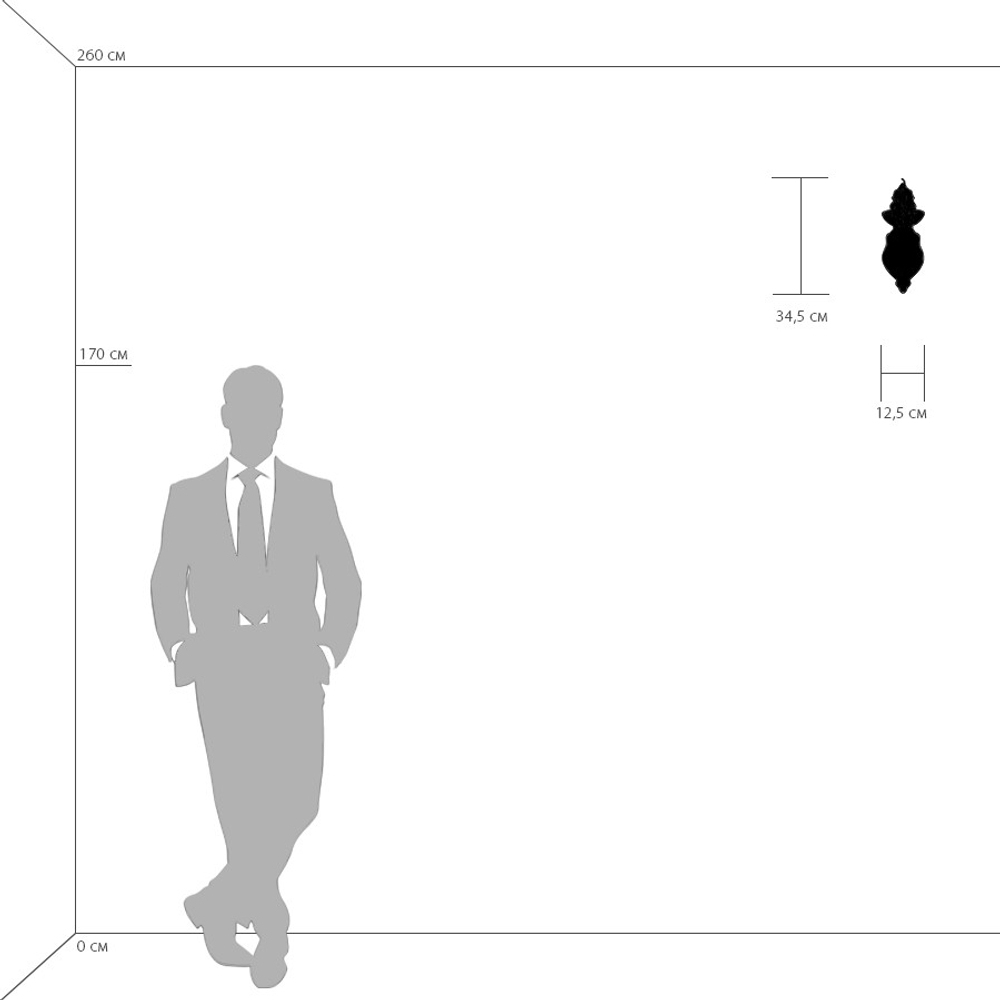 697612 Бра BARCATO 1х60W E14 ЗОЛОТО