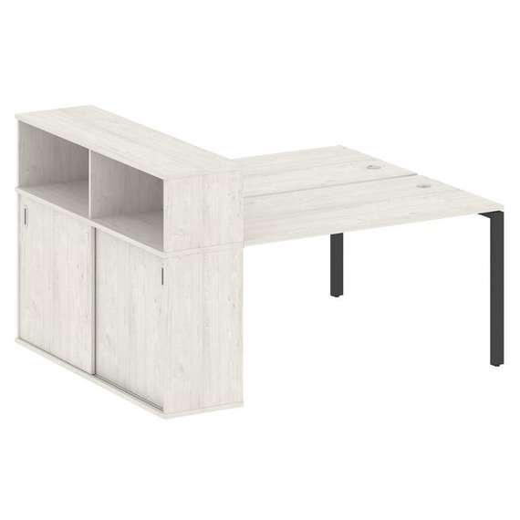 Метал Систем Рабочая станция с шкафом-купе на П-образном м/к БП.РС-СШК-2.3 Т