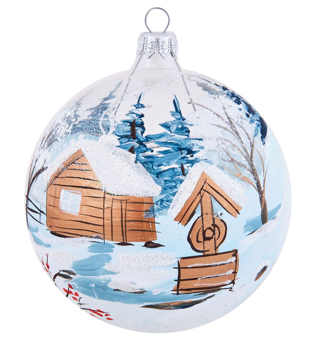 Элита НФШ-1677 Ел.украшение Шар «Домик у колодца» 100 мм