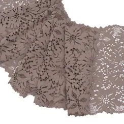 Кружево эластичное кофе с молоком 19 см