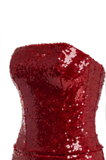 “SHADEEN” Платье мини из пайеток с драпировками