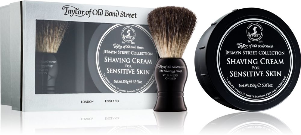 Taylor of Old Bond Street shaving cream for sensitive skin 150 г + shaving brush Jermyn Street Collection