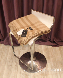 Плед из 100% шерсти молодого верблюжонка 150x200 см. (BODIOS) - полоса