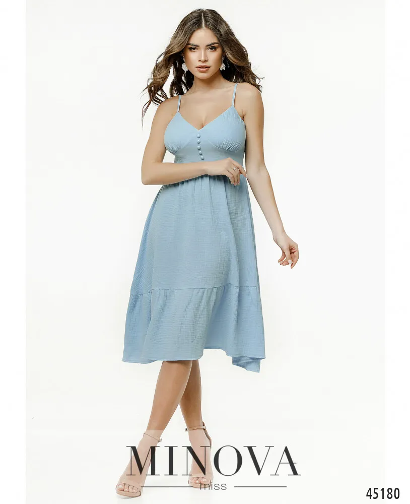 Платье 2177-голубой Minova
