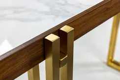 Консоль Jazz, 143х78 см, шпон американского ореха, мрамор