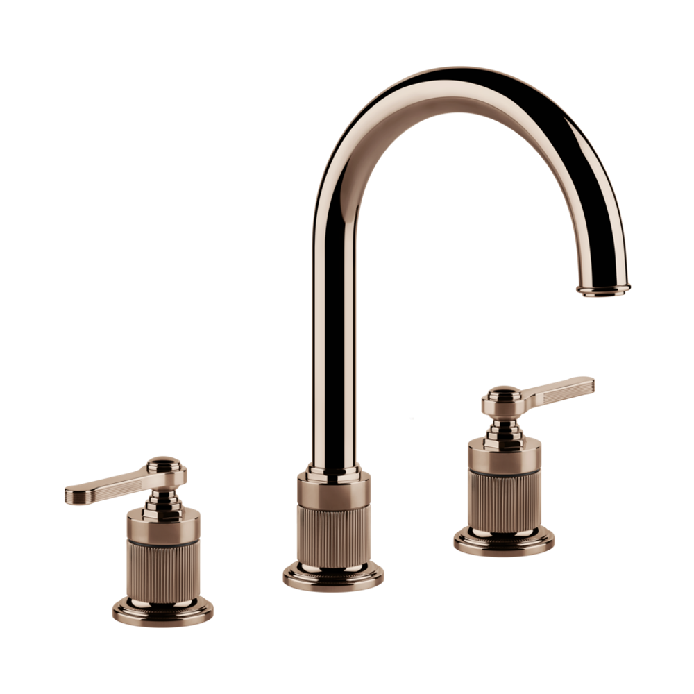 Gessi Venti20 Смеситель для раковины на 3 отверстия, высота излива 168 мм., в комплекте с донным клапаном