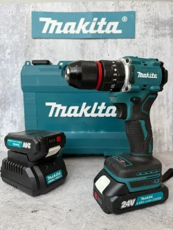 Makita DDF021CD201 УСИЛЕННЫЙ шуруповёрт ударный бесщёточный в противоударном кейсе, 2 АКБ, 24V, 6.0 Ач