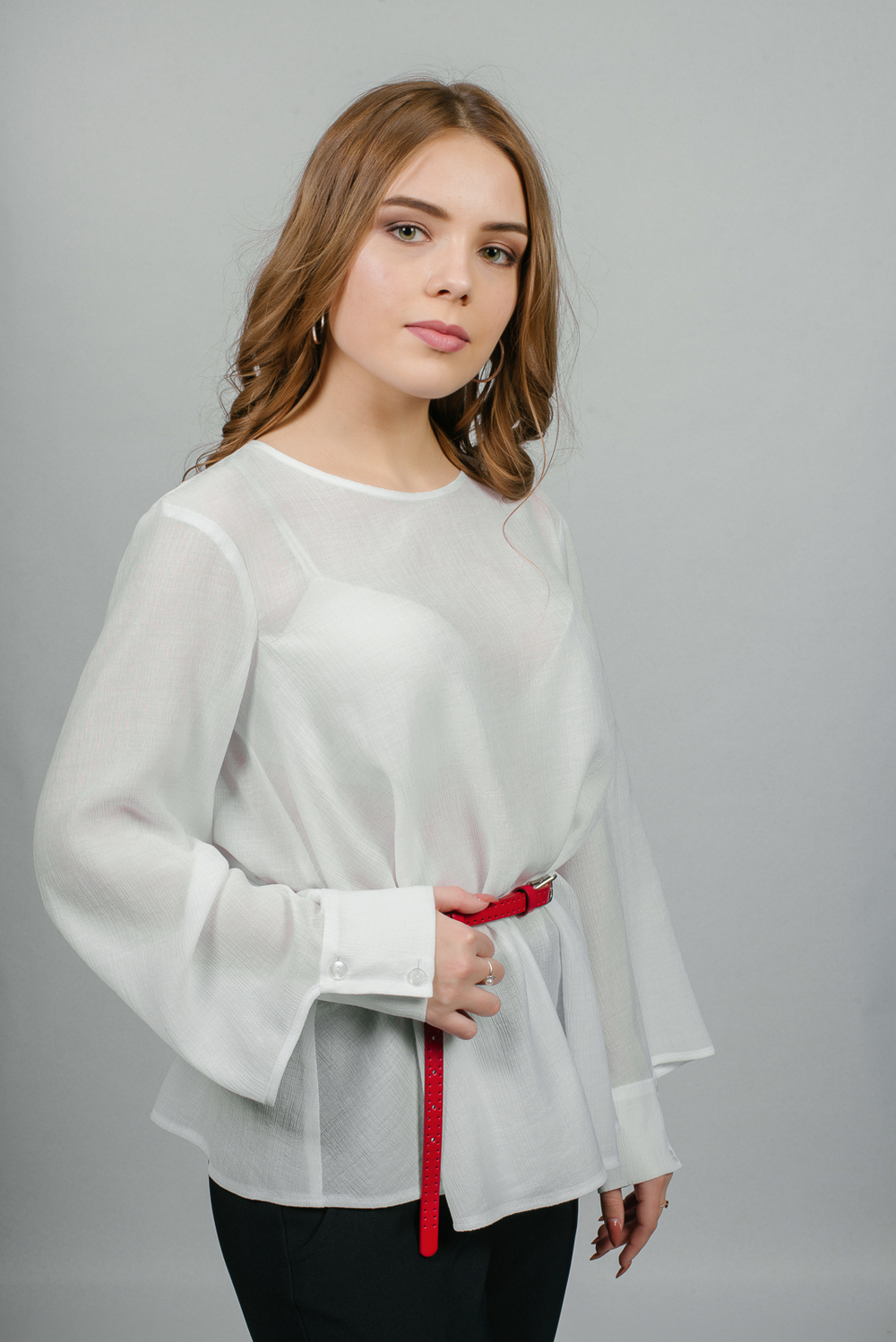 Блузка 2964ВП, белый #93Б092964ВП