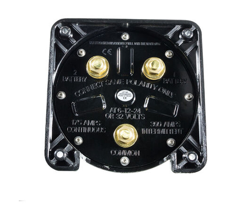 Выключатель массы "OFF-1-BOTH-2" (2 АКБ) 6-32 В, 175 А, черный