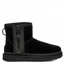 UGG Classic Mini Zipper Tape Logo Black