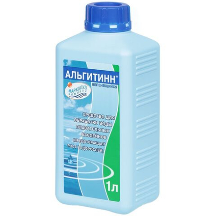 Средство для борьбы с водорослями Маркопул Кемиклс, Альгитинн, М07, жидкое средство, непенящееся, 1 л