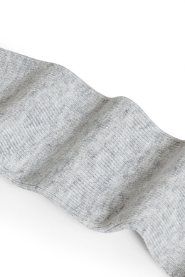 Носки в рубчик длинные с добавлением шерсти Серый меланж
