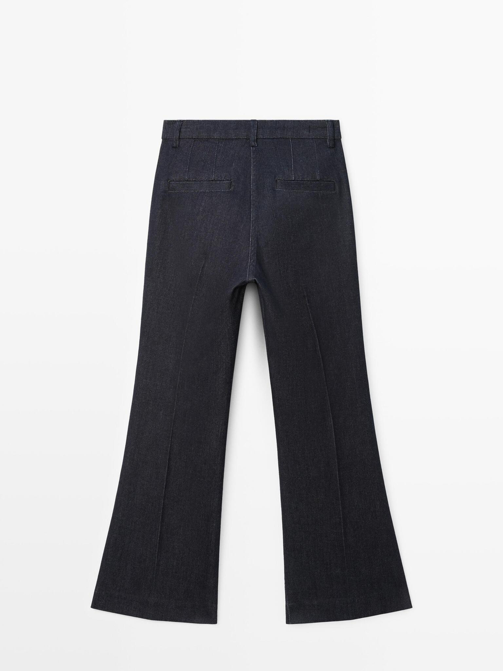 Massimo Dutti Джинсы клеш со средней посадкой, темно-синий