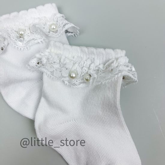 Носочки хлопковые "Нарядные" Белые