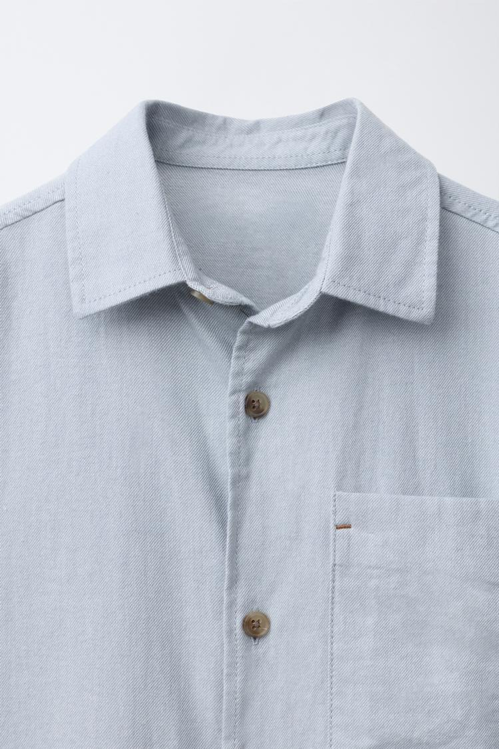 ZARA ФЛАНЕЛЕВАЯ РУБАШКА С КАРМАНОМ, СИНИЙ