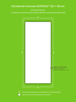 Натяжные потолки 8.8 м2, 4 м2, 3 м2, 1.3 м2