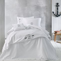 Постельное белье ANCORA белый сатин делюкс TIVOLYO HOME Турция
