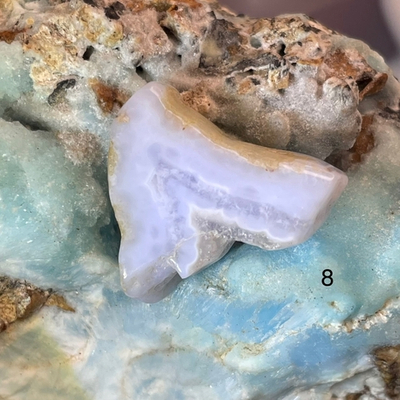 49465  Агат голубой Сапфирин Бусина срез 24-28мм