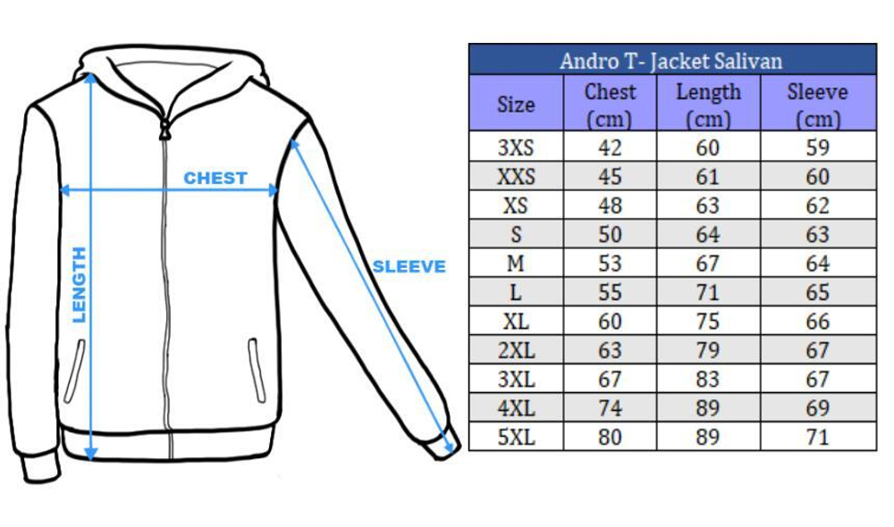 Andro T- Jacket Salivan black/blue