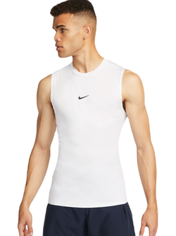 Компрессионка  Nike Pro Dri-Fit Tight Sleeveless фитнес Top - белый