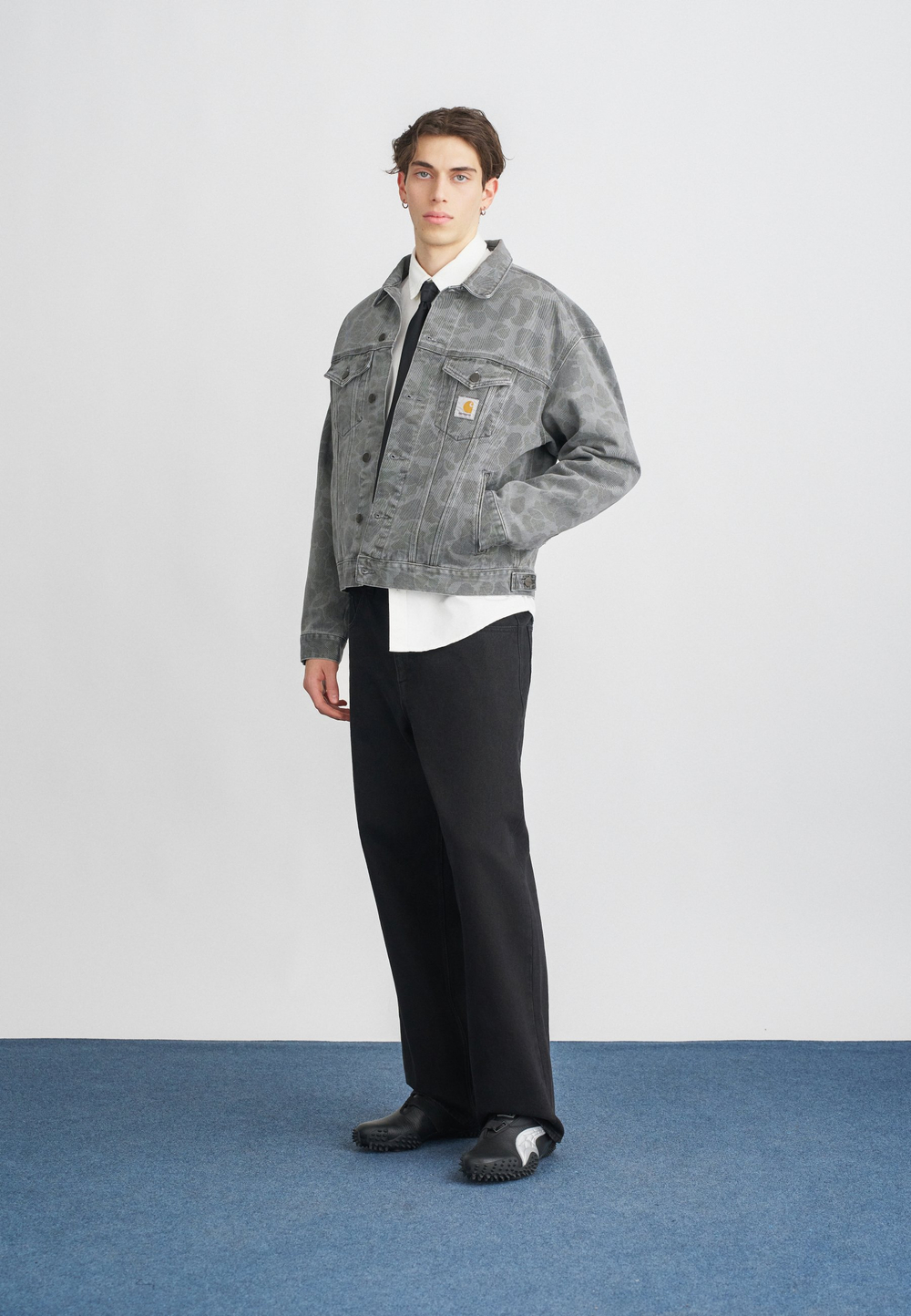 Carhartt WIP HELSTON - Джинсовая куртка - Чёрный