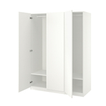 Распашной шкаф PAX FORSAND IKEA (белый) (с полками)  170*60*220