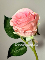 Роза розовая искусственный цветок 30 см