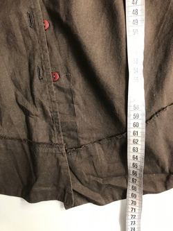 Рубашка D.P. Jeans из хлопка с отделкой из кожи 44 размер