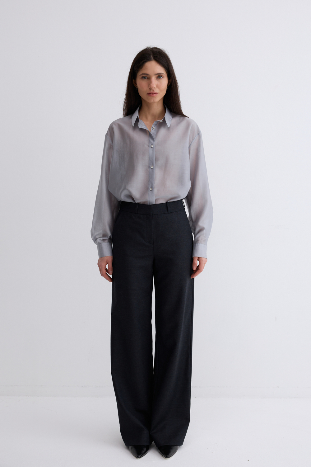 Рубашка Ветер из тенсела и хлопка