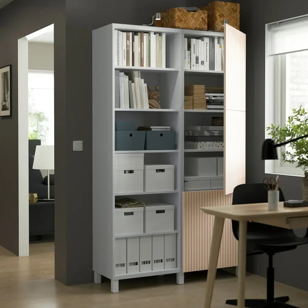 Шкаф - IKEA BESTÅ/BESTA, 120x42x202 см, белый, Бесто ИКЕА