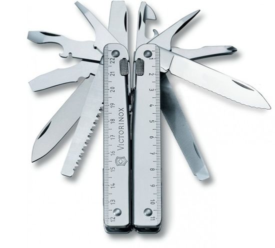 Многофункц. инстр.-т Victorinox Мод. SwissTool (лезвие serrated+напильник)(115мм)(чехол: нейлон) - 27 функций