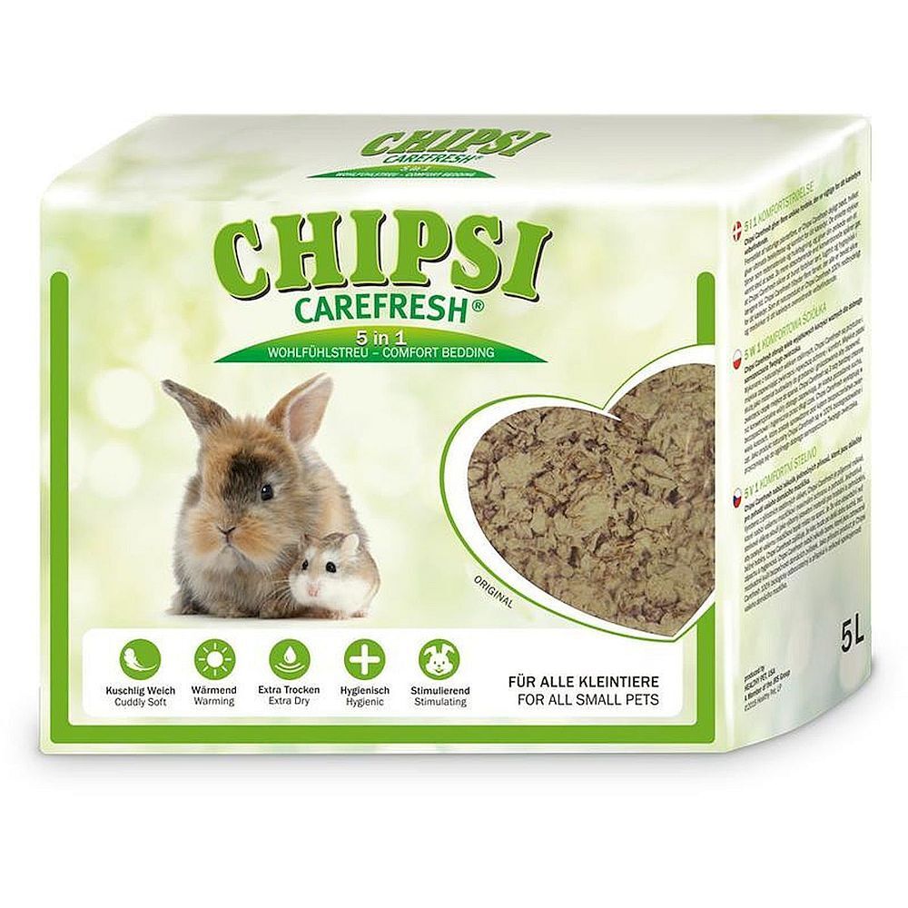 CHIPSI CAREFRESH ORIGINAL - наполнитель/подстилка д/птиц и мелких домашних животных 5 л