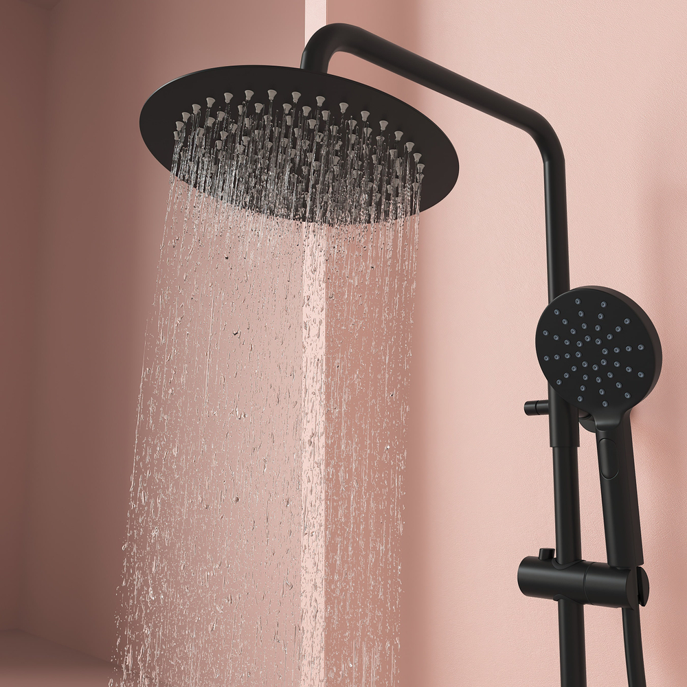 Душевая система Sancos Kanedo с термостатом черный матовый, арт.SC7200MB