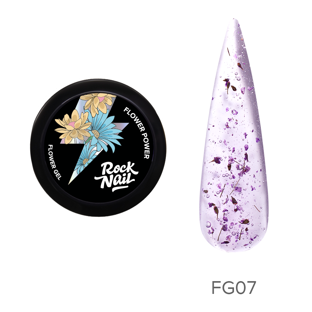 Гель RockNail Flower Power FG07 сухоцветы Flowerbomb 10мл