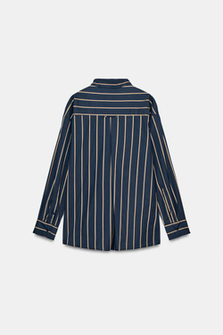 ZARA РУБАШКА ИЗ ПОПЛИНА В ПОЛОСКУ — ZW COLLECTION, ПОЛОСКИ