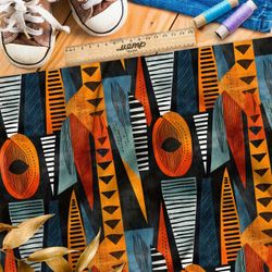 Ткань премиум бифлекс этнический шик